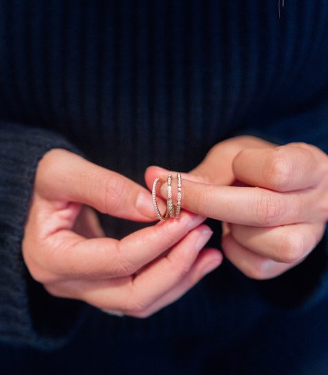 A. JAFFE Diamond Stacking Rings