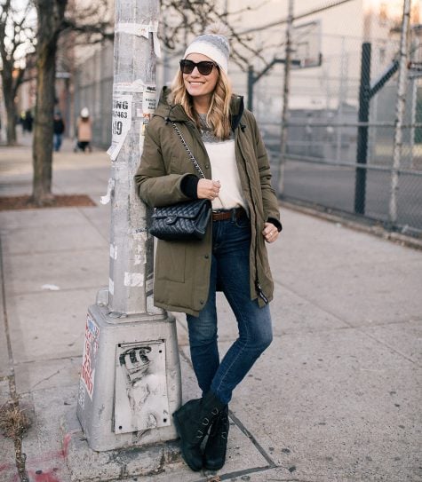 Outfit Details: Canada Goose Parka // Vineyard Vines Sweater + Hat