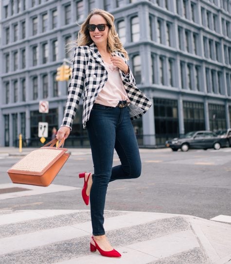 Gingham Blazer