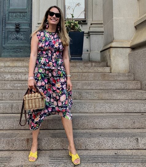 I wore a floral dress
