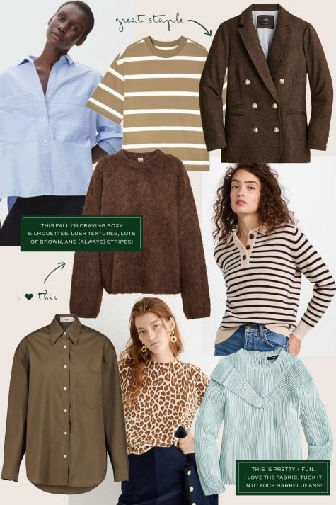 Fall Tops, Sweaters, + Jackets