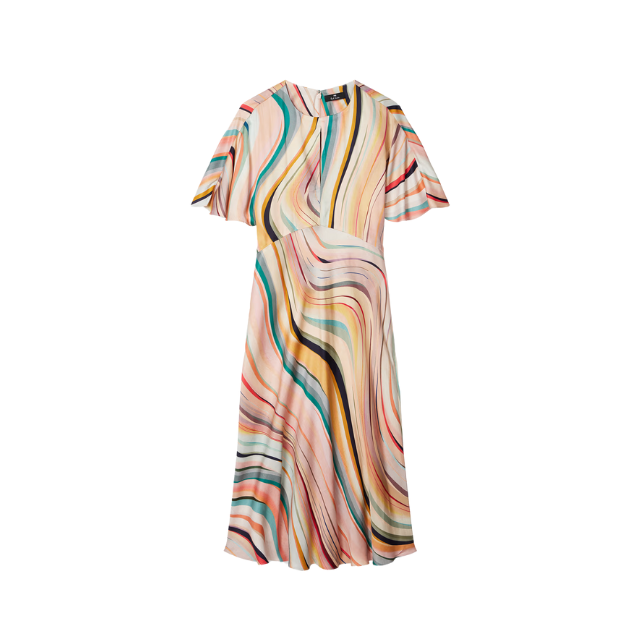 Fluted Sleeve Midi