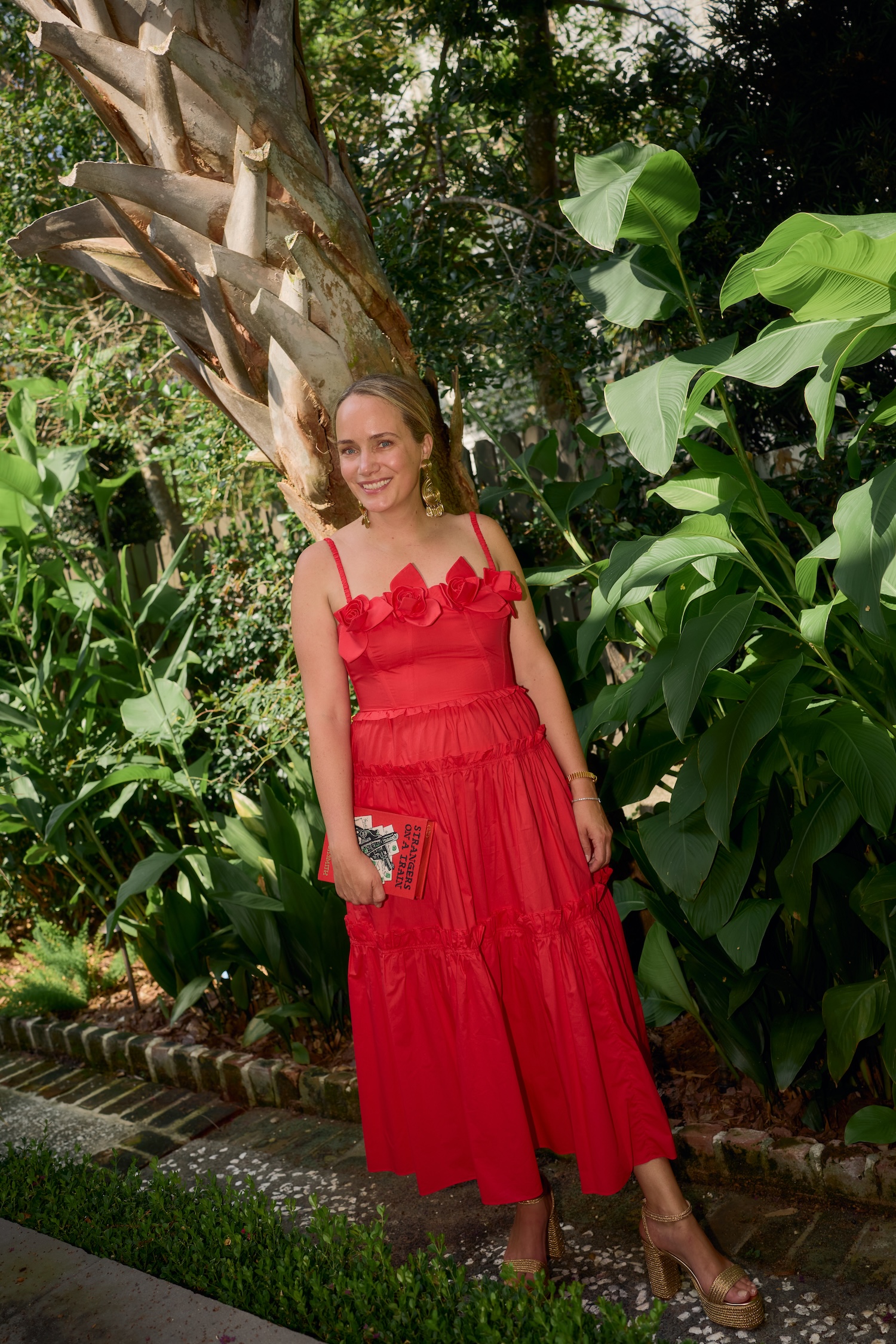 open lace back dress The Anais Dress in Red 2 main image 0